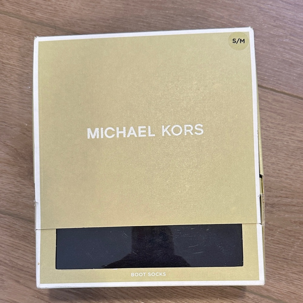 Michael Kors Metallic Gold Boot Socks